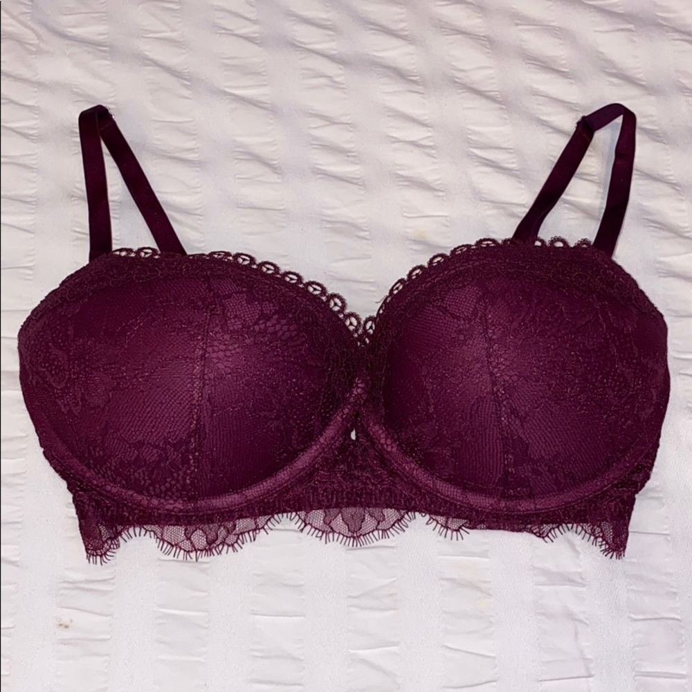 Wireless Plum Victoria’s Secret lace bra